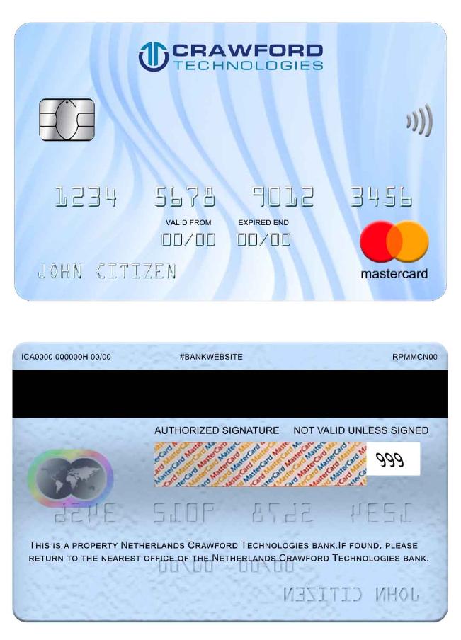 Netherlands (Holland) Crawford Technologies Bank mastercard